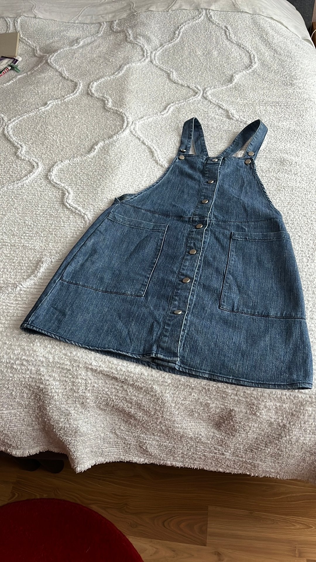 Denim tuinbroekjurk met knoopsluiting, Kleding | Dames, Blauw, Ophalen of Verzenden, Zo goed als nieuw, Maat 36 (S)
