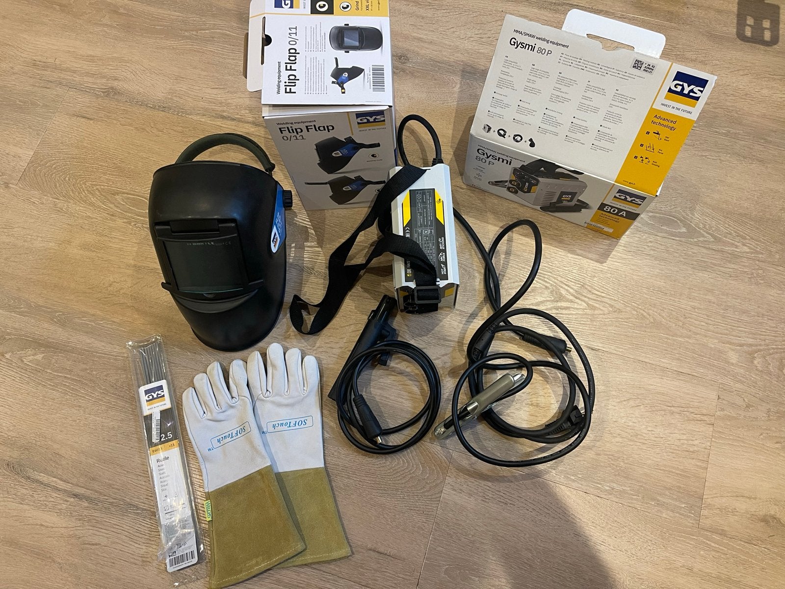 Complete GYS las set - 1 keer gebruikt., Ophalen of Verzenden, Nieuw, Minder dan 150 ampère, Elektroden