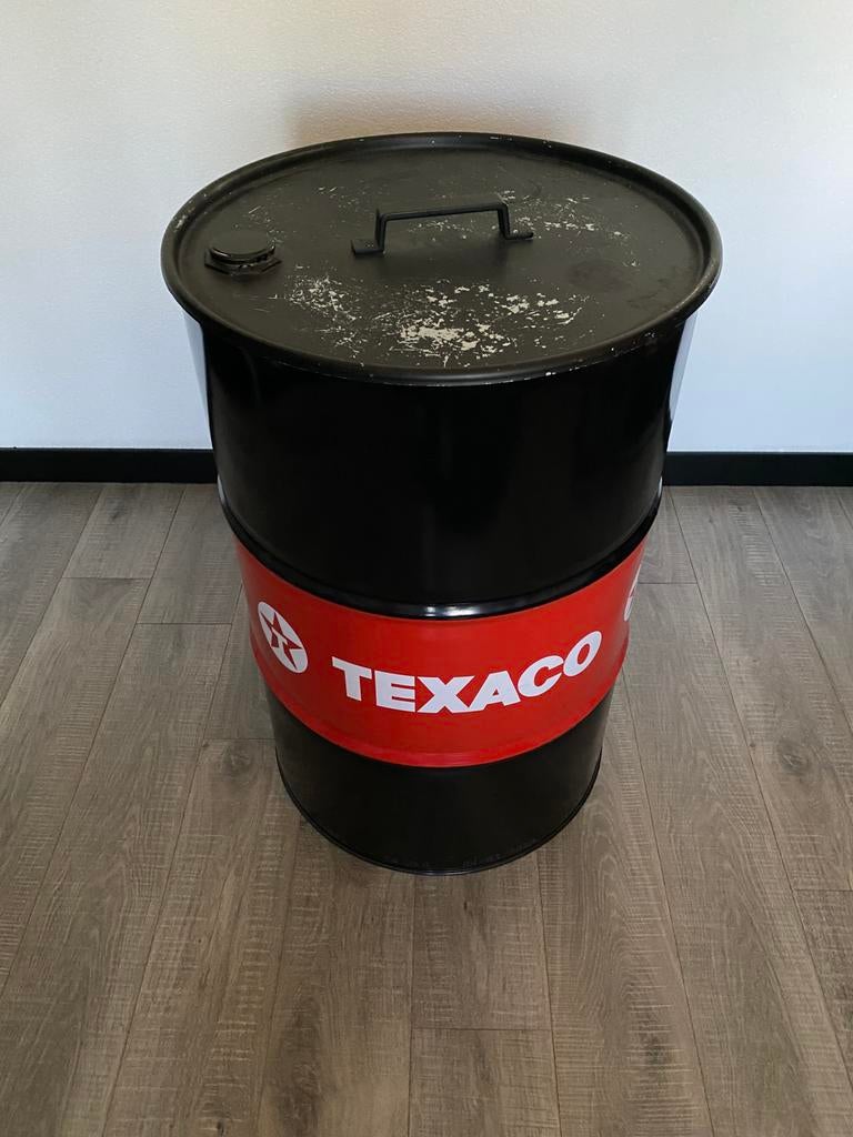 Decoratief Texaco motorolie vat - Industrieel design, Ophalen, Metaal, Industrieel, Gebruikt