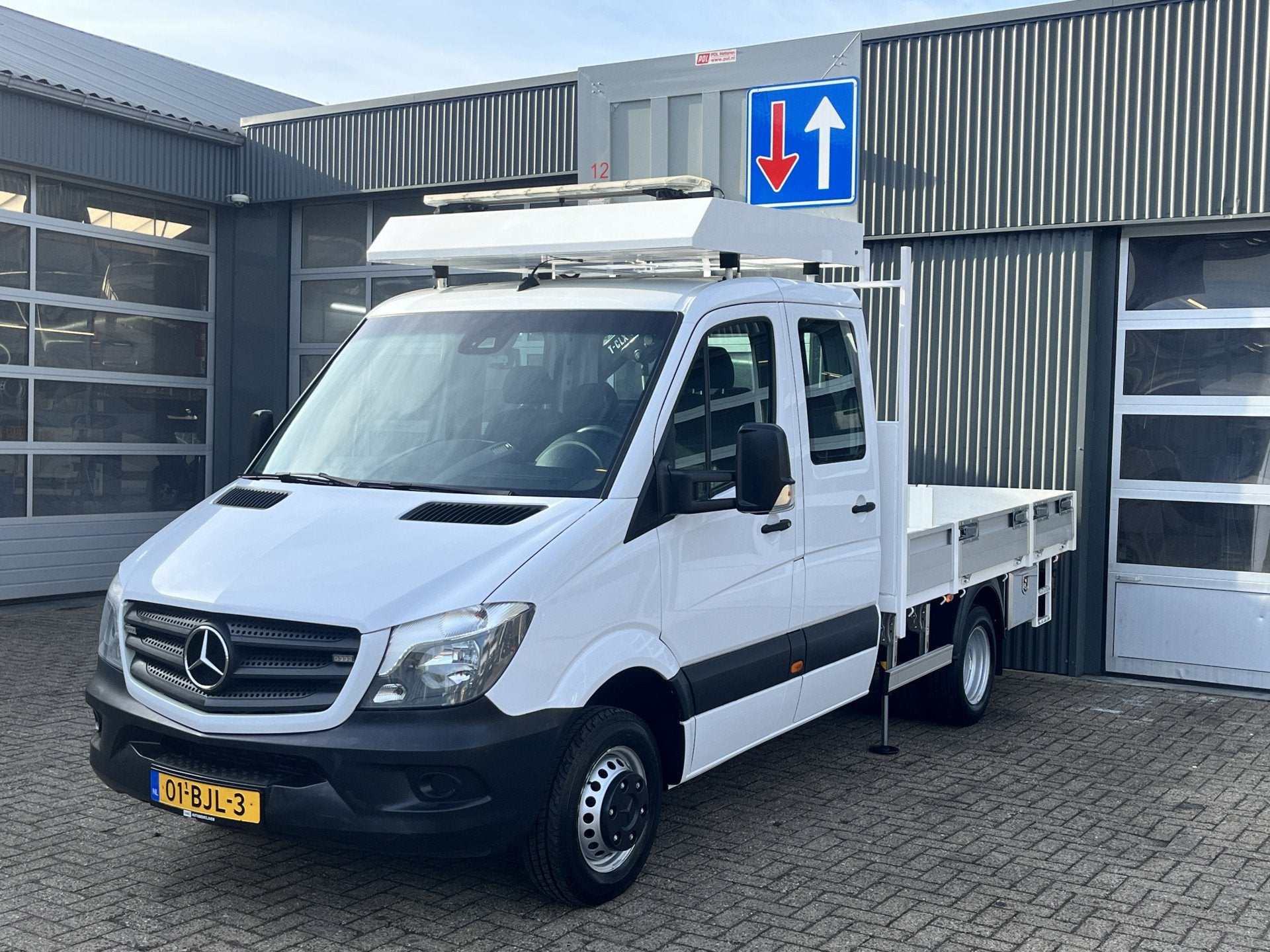 Mercedes-Benz Sprinter 514 CDI 366 Hiab Laadkraan 018T Trekh, Auto's, Gebruikt, Wit, Bedrijf, Diesel