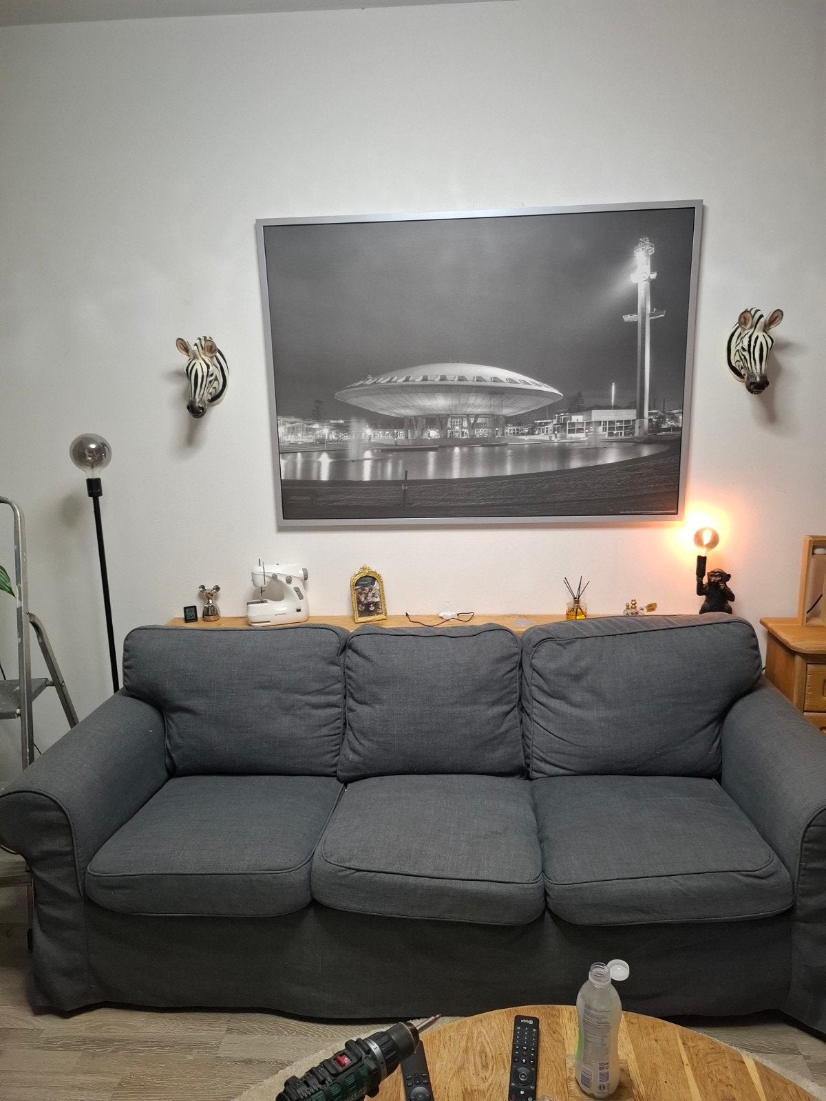 Ikea Ektorp hoes voor driezitsbank  grijs, Ophalen of Verzenden, Zo goed als nieuw, Driepersoons, Stof
