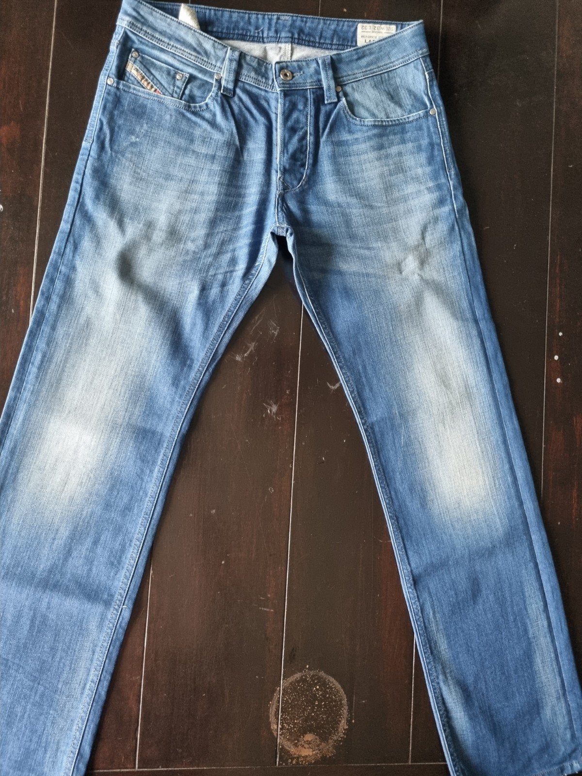 CLASSIC VINTAGE DIESEL LARKEE STRAIGHT STRETCH JEANS  32/32, Kleding | Heren, Ophalen of Verzenden, Zo goed als nieuw, Blauw, W32 (confectie 46) of kleiner