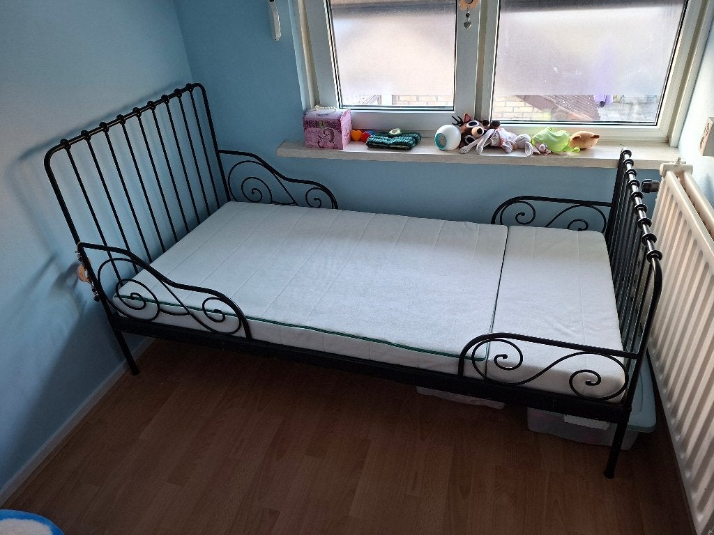 Meegroeibed met bijpassend matras, Kinderen en Baby's, Kinderkamer | Bedden, Ophalen, Gebruikt, 70 tot 85 cm, Matras