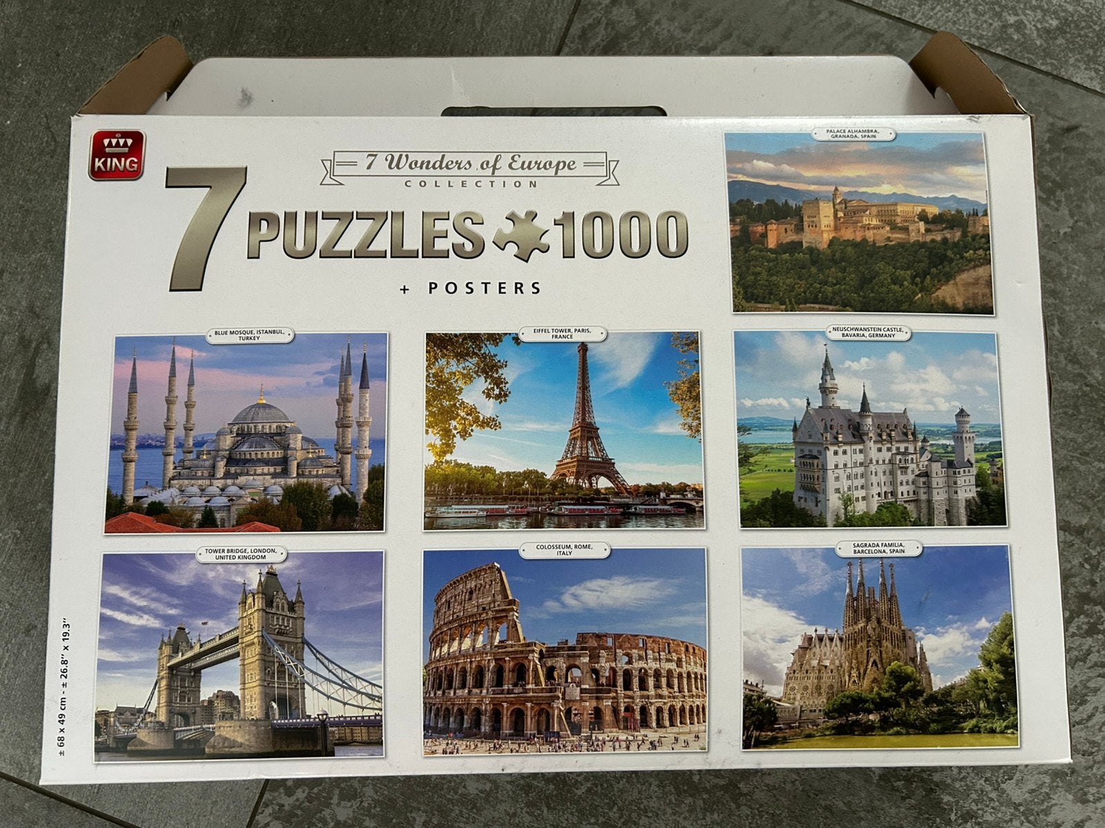7 in 1 puzzels 1000 stukjes, Ophalen of Verzenden, 500 t/m 1500 stukjes, Zo goed als nieuw
