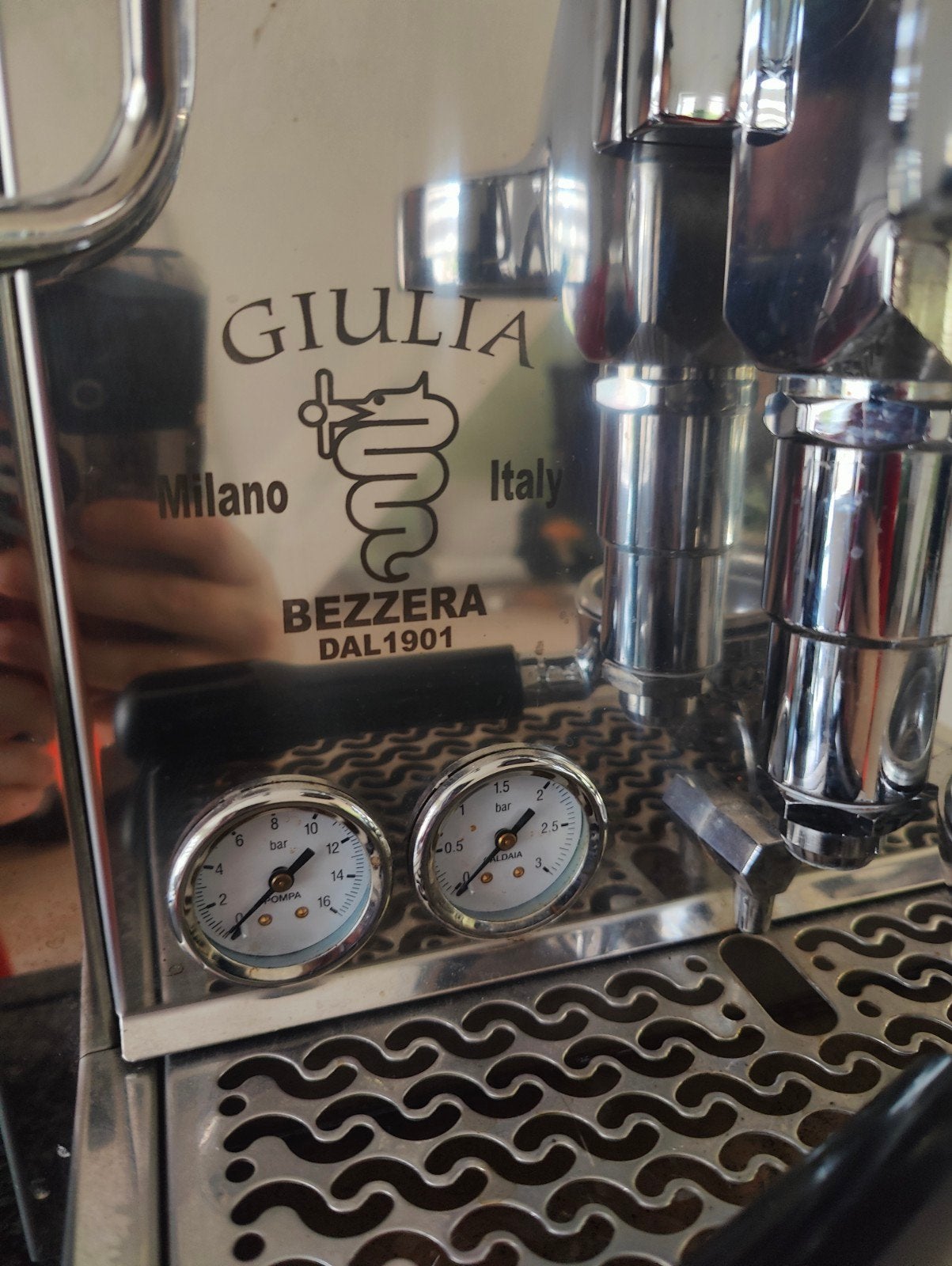 Bezzera Giulia Espressomachine - Zo goed als nieuw, Ophalen, Espresso apparaat, Zo goed als nieuw, 2 tot 4 kopjes