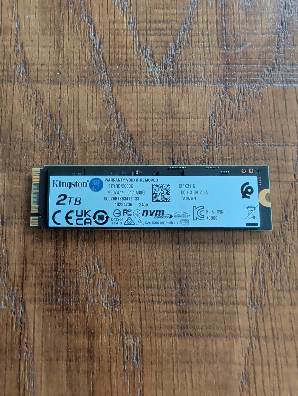 Kingston Fury Renegade 2TB NVMe SSD, Intern, 2TB, Kingston, Server