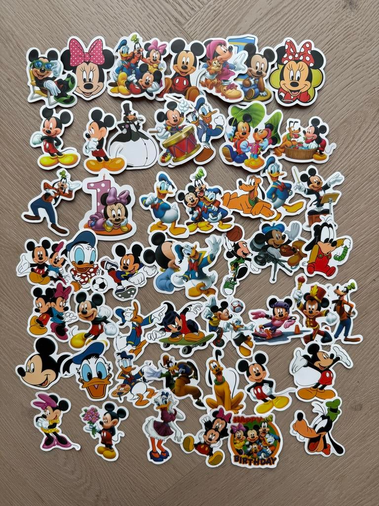 50 Disney Stickers - Mickey, Minnie, Donald & meer!, Ophalen of Verzenden, Nieuw, Strip of Tekenfilm