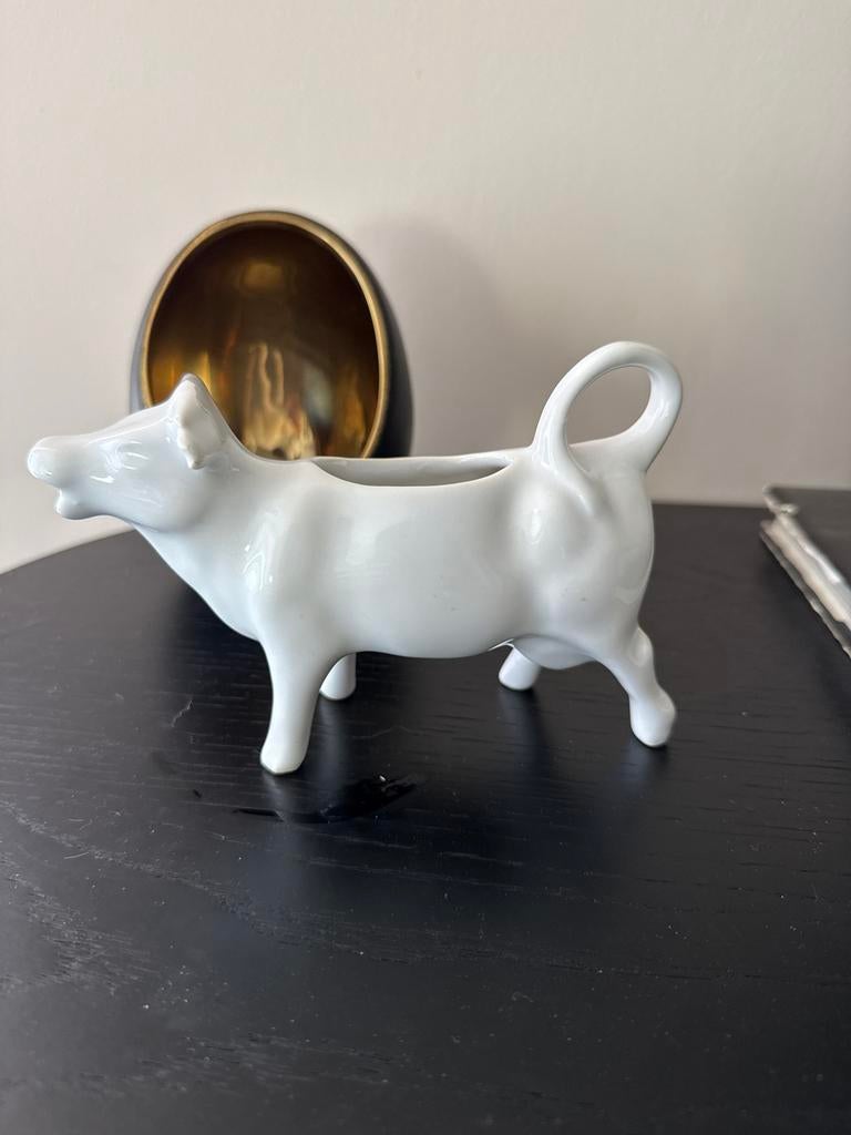 Vintage Koeien Melk Kannetje - Wit Porselein, Antiek en Kunst, Ophalen of Verzenden