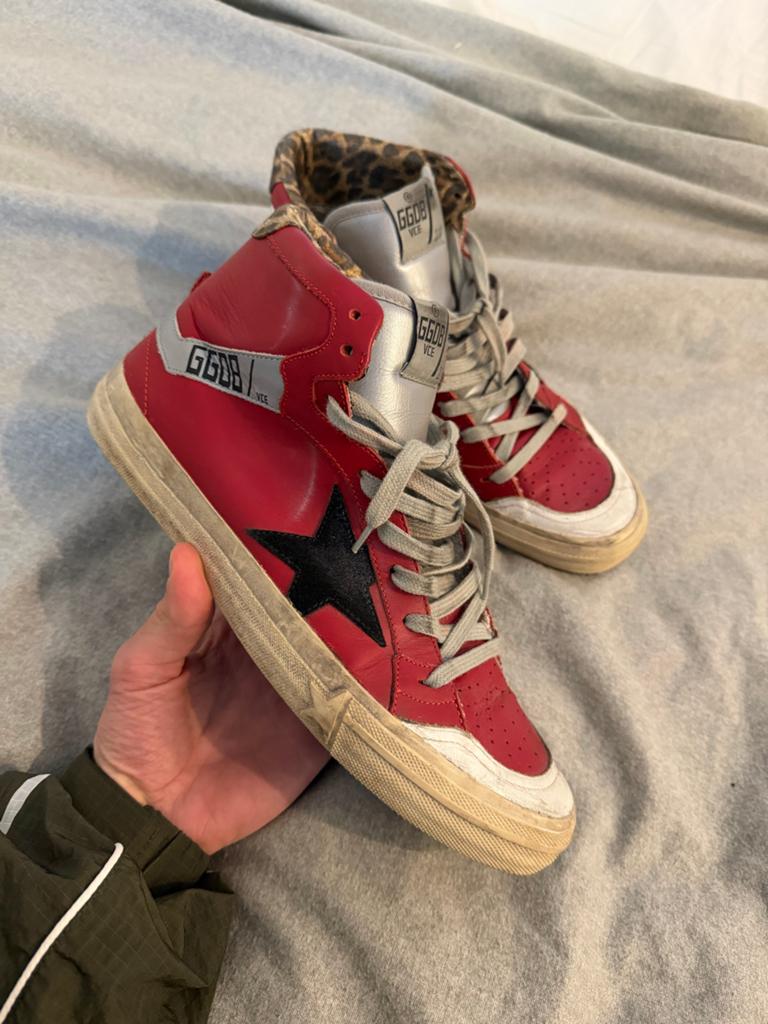 Golden Goose 2.12 sneakers rood,  42 (valt als 43), Ophalen of Verzenden, Zo goed als nieuw
