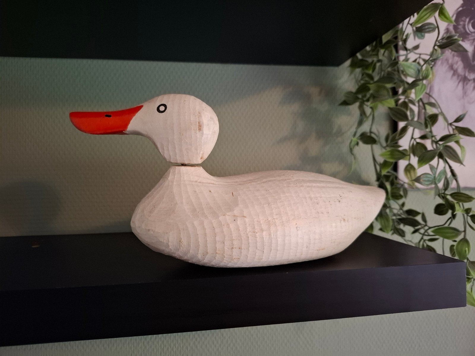 Houten eend decoratie - Handgesneden, Ophalen of Verzenden