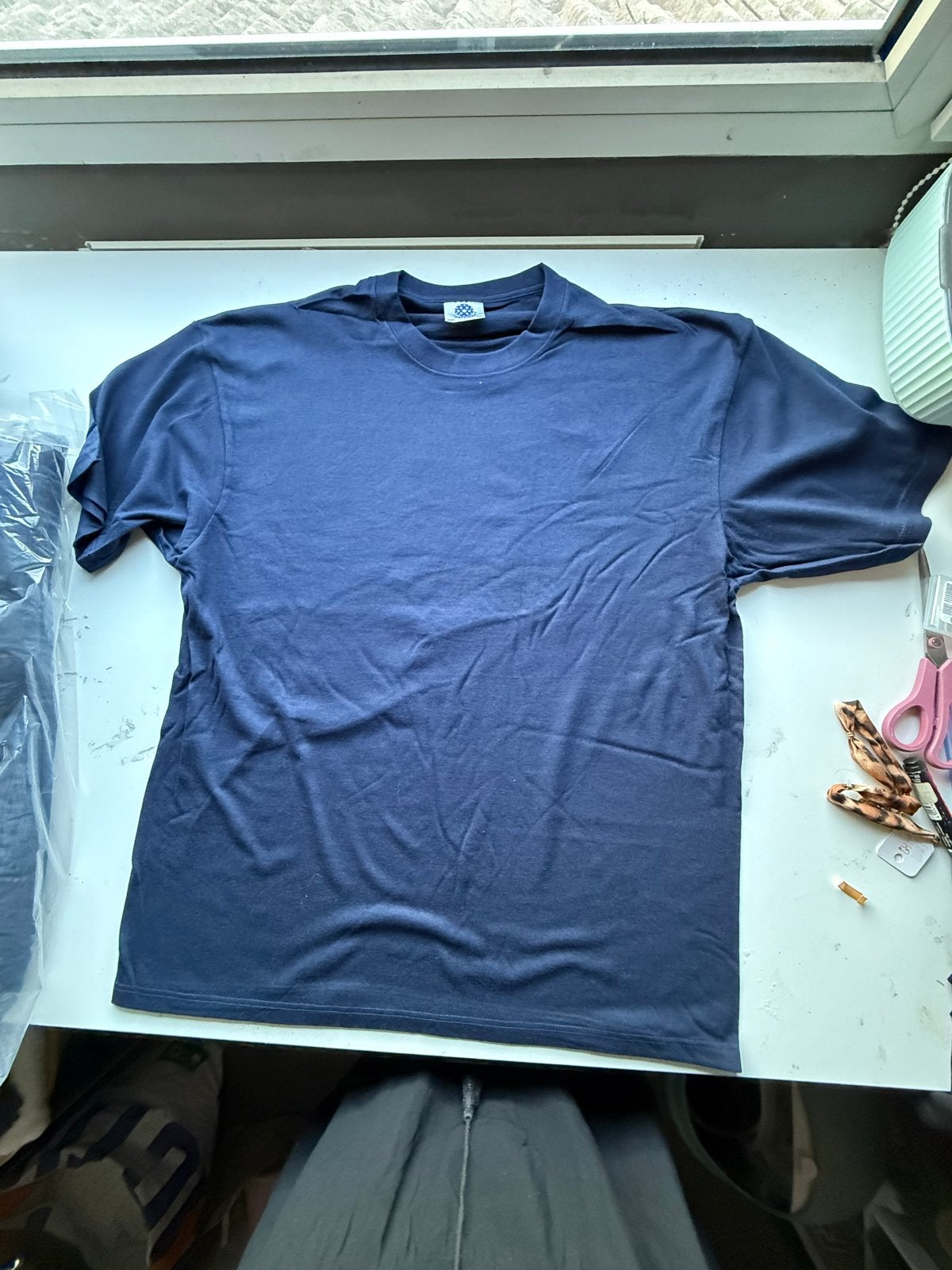 Donkerblauw T-shirt van 100% katoen maat 2xl, Ophalen of Verzenden, Nieuw, Overige maten, Blauw