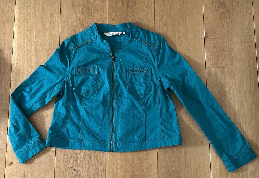 Fitt Originals jasje in zeegroen/ petrol 46, Kleding | Dames, Fitt Originals, Maat 46/48 (XL) of groter, Ophalen of Verzenden