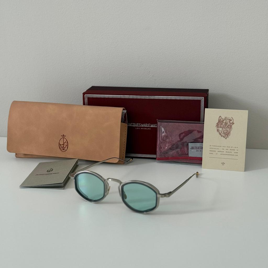 Jacques Marie Mage - Aragon (Groen/Zilver) + Toebehoren, Sieraden, Tassen en Uiterlijk, Zonnebrillen en Brillen | Heren, Ophalen of Verzenden