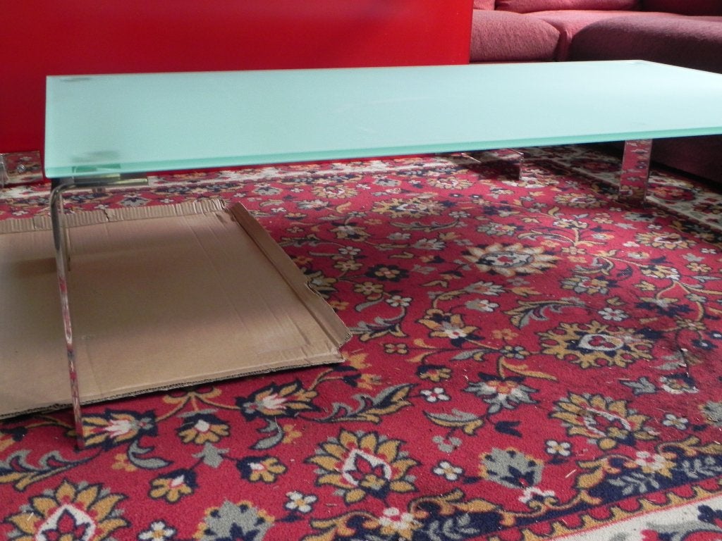 design salontafel glas 71x32, Ophalen, 100 tot 150 cm, Design, Nieuw
