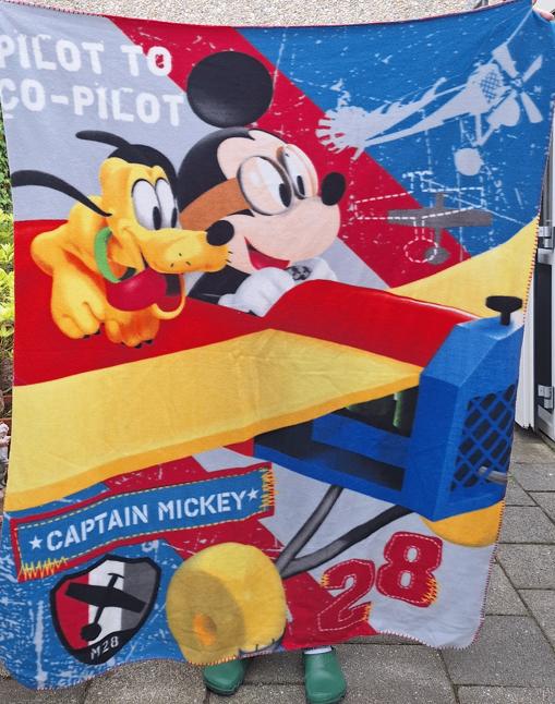 Mickey Mouse Fleecedeken, Overige kleuren, Jongetje of Meisje, Ophalen of Verzenden, Deken of Dekbed