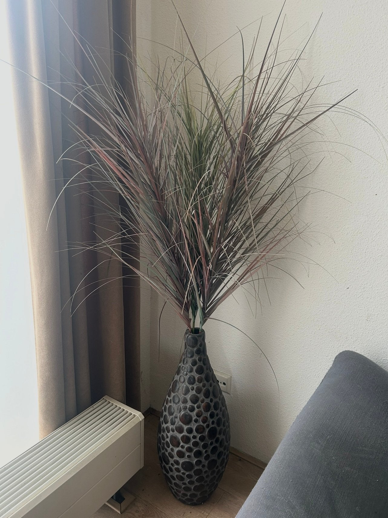 Grote vaas met decoratie  takken, Ophalen, Zo goed als nieuw