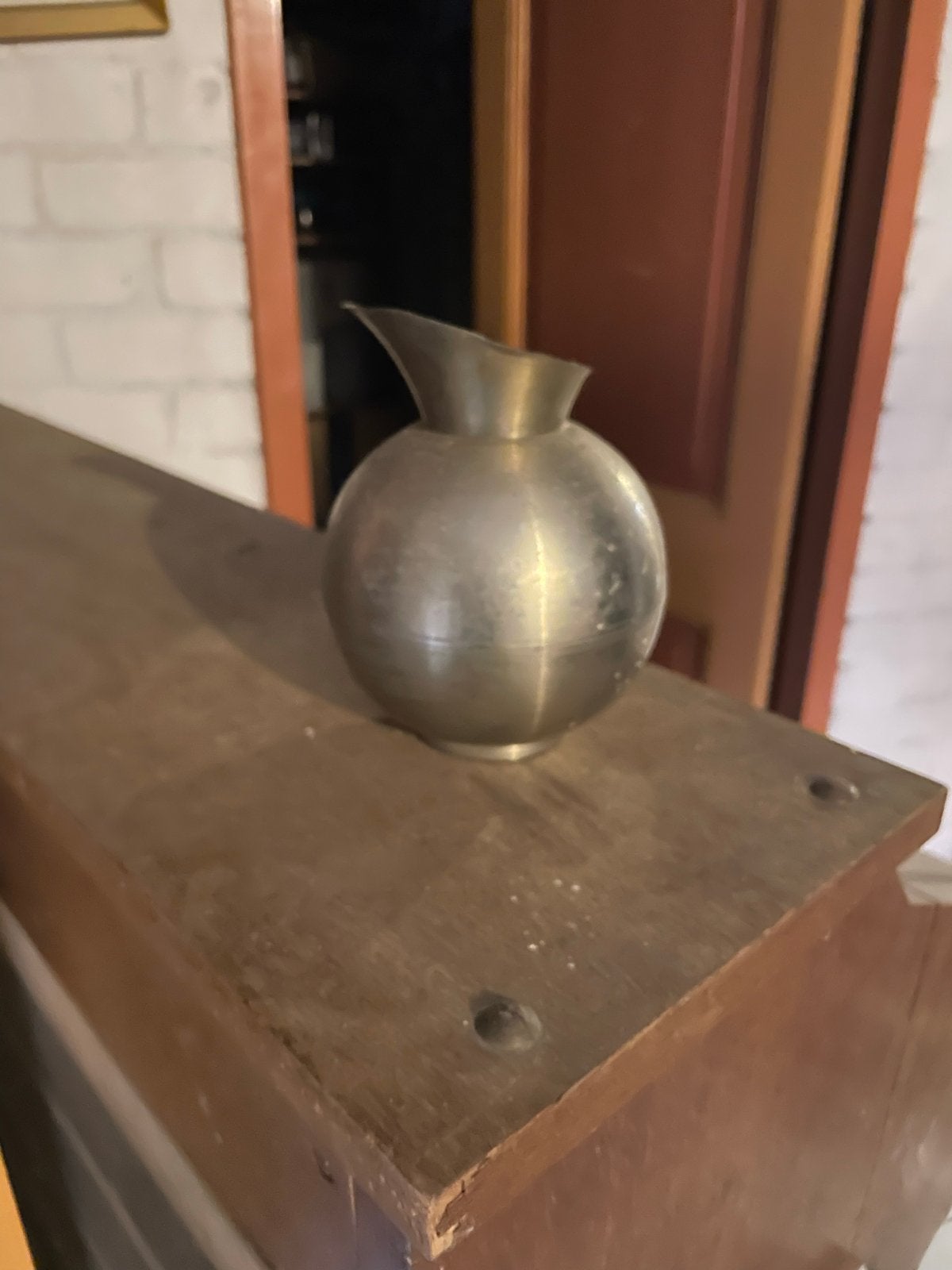 Vintage messing vaasje/kan, Ophalen