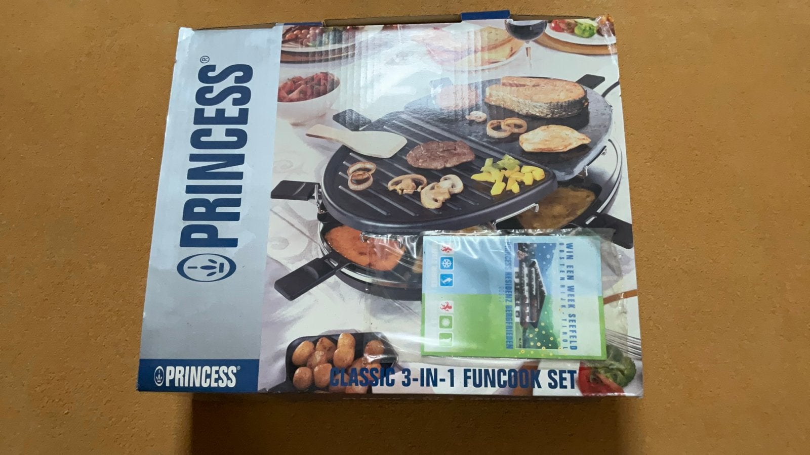 Princess Classic 3-in-1 Funcook Set - Raclette, Grill, Steen, Ophalen of Verzenden, Zo goed als nieuw, 4 t/m 7 personen
