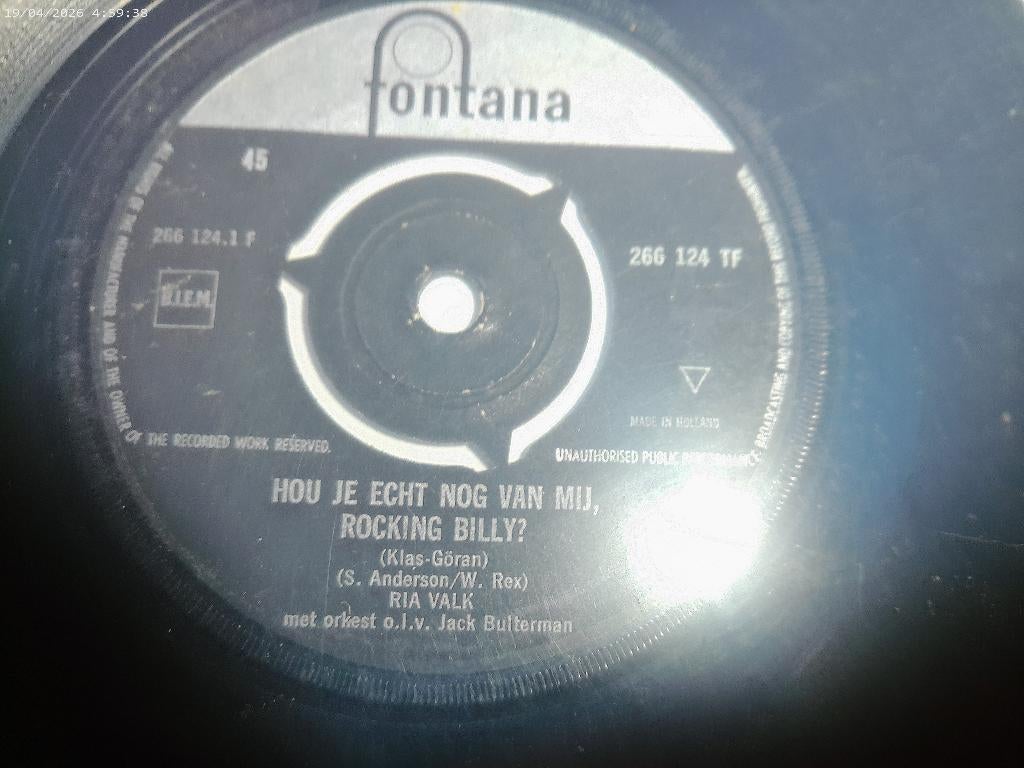 Ria Valk - Hou je echt nog van my Rocking Billy, Cd's en Dvd's, Gebruikt, Originele persing, 7 inch, Single