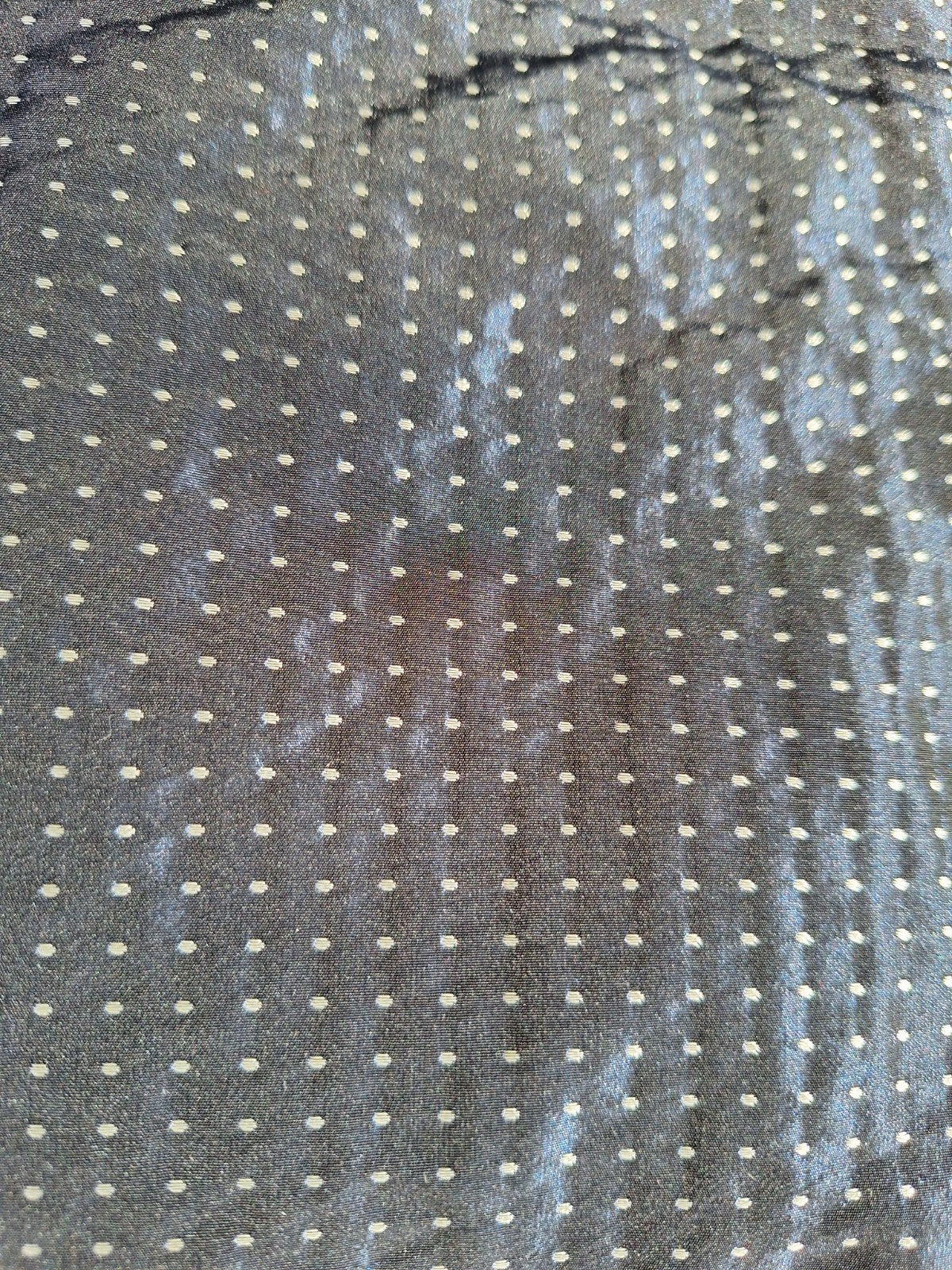 donkerblauwe taft zijde met stipje 80 cm, Blauw, 120 cm of meer, Nieuw, Ophalen of Verzenden