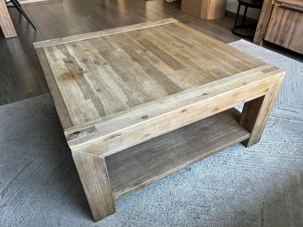 Salontafel Pronto Salzburg | White wash, Gebruikt, 50 tot 100 cm, Vierkant, Landelijk