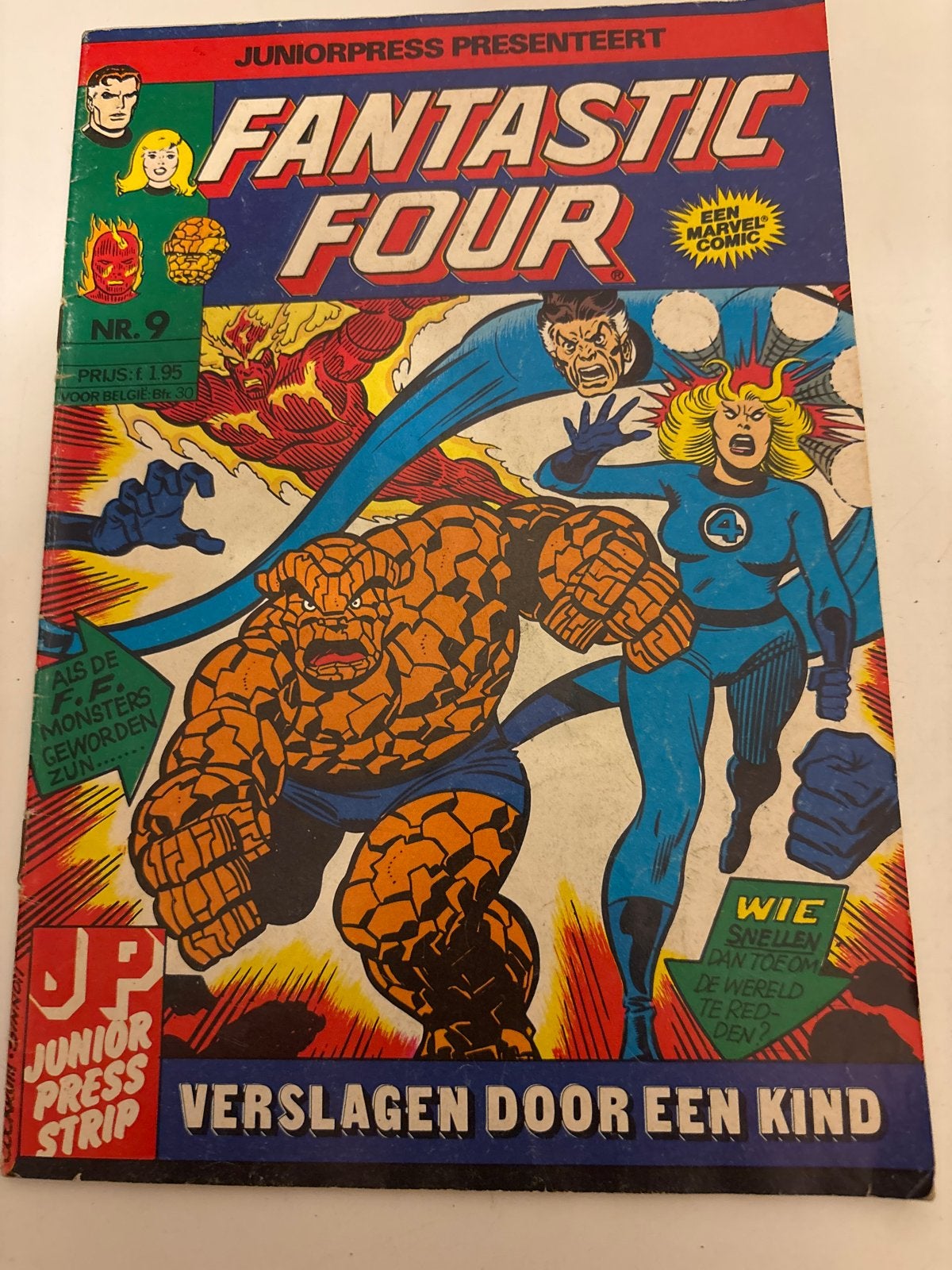Fantastic Four Juniorpress nr. 9 - Vintage Marvel Comic, Boeken, Strips | Comics, Eén comic, Ophalen of Verzenden, Gelezen, Amerika
