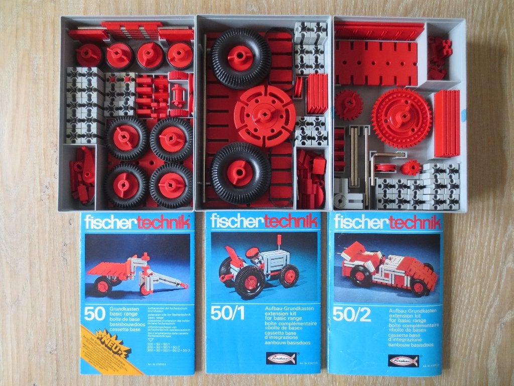 Fischer Technik Hobby dozen: nr. 50 - 50 1 - 50 2 Compleet, Ophalen of Verzenden, Zo goed als nieuw