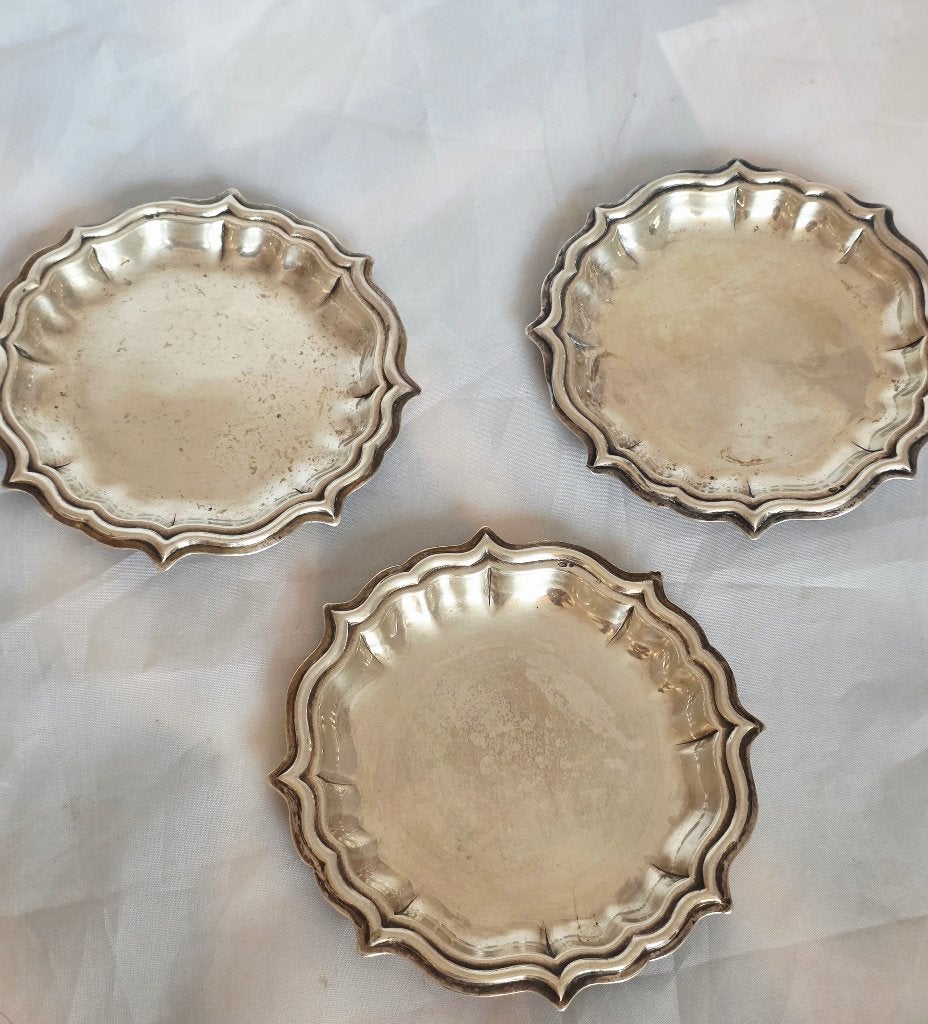 3 zilveren schalen,  Portugal, ca 1900, Antiek en Kunst, Ophalen of Verzenden, Zilver