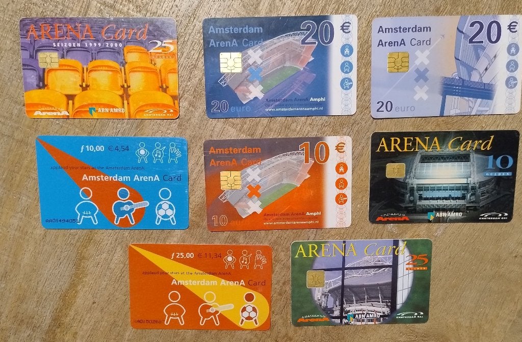 Arena Cards 8 stuks ARENACARDS Ajax Concerten e.d., Verzamelen, Sportartikelen en Voetbal, Ophalen of Verzenden, Gebruikt, Ajax