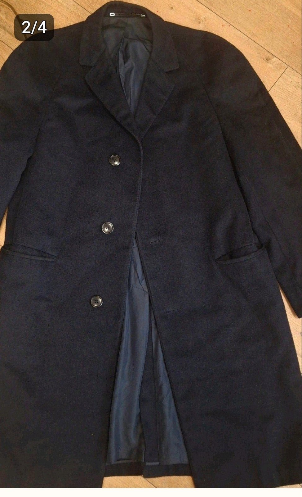 vintage wollen mantel herenjas house of england mt l/xl, Kleding | Heren, Ophalen of Verzenden, Zo goed als nieuw, Maat 56/58 (XL)