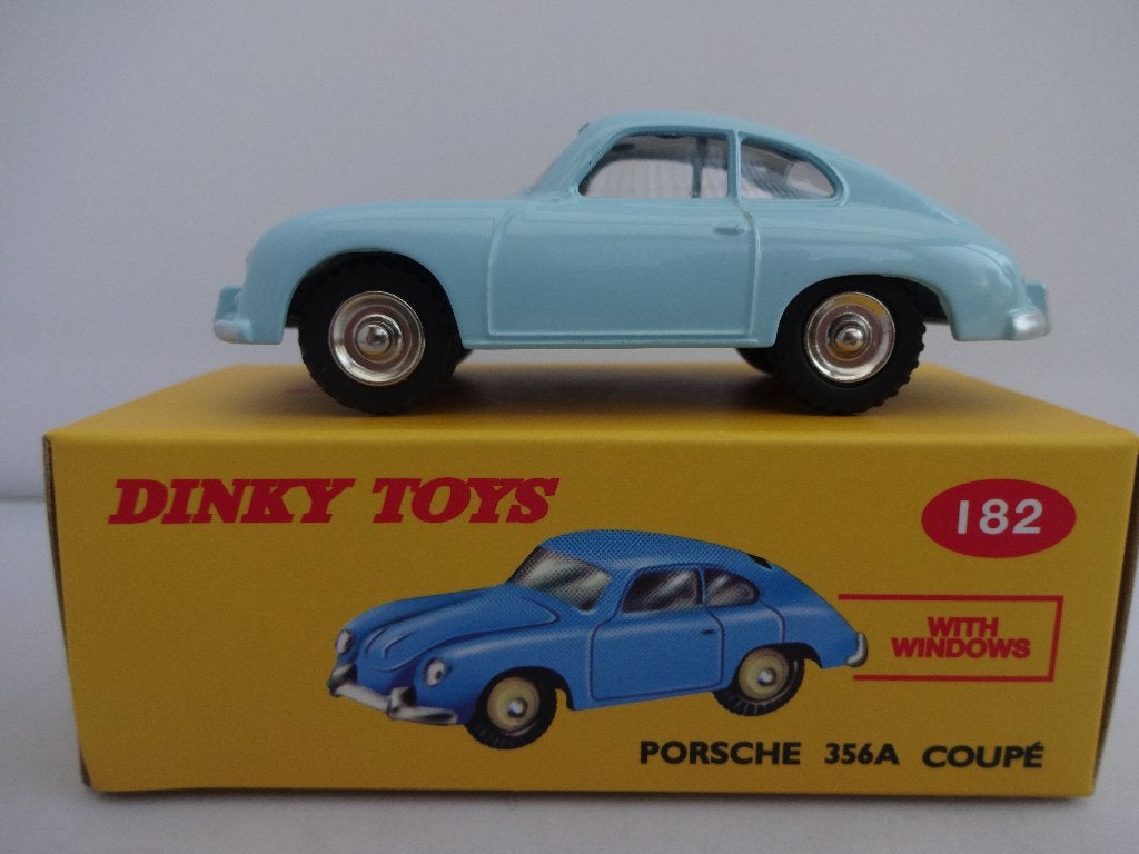 Porsche 356A Coupé licht blauw nr: 182 van Dinky Toys 1:43, Hobby en Vrije tijd, Modelauto's | 1:43, Ophalen of Verzenden, Nieuw