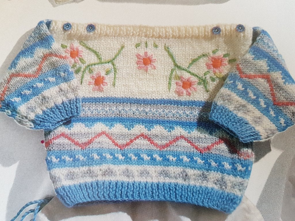 Winterbloemen trui breipatroon, Ophalen of Verzenden, Zo goed als nieuw, Breien, Patroon of Boek
