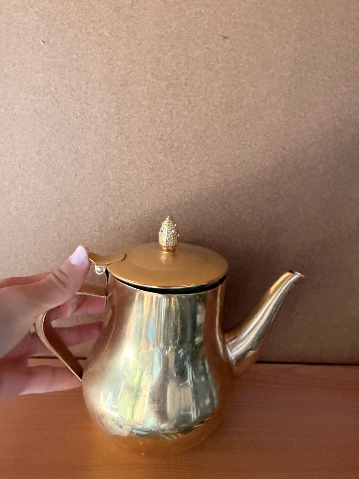 Gouden theepot - ongebruikt, Ophalen
