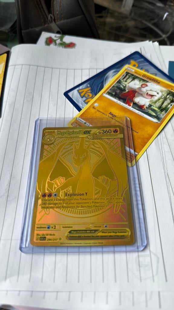 Gold Mega Charizard Y EX, Ophalen of Verzenden, Nieuw, Losse kaart, Foil