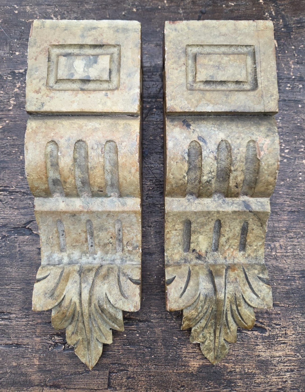 Antieke houten consoles, Ophalen of Verzenden, Hout, Houtsnijwerk