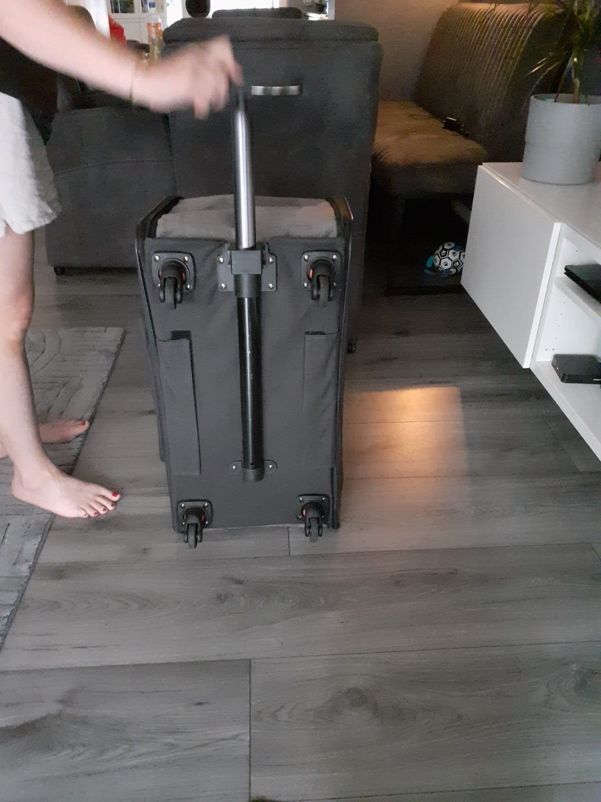Transport bench op wieltjes met handvaat, Ophalen, Zo goed als nieuw