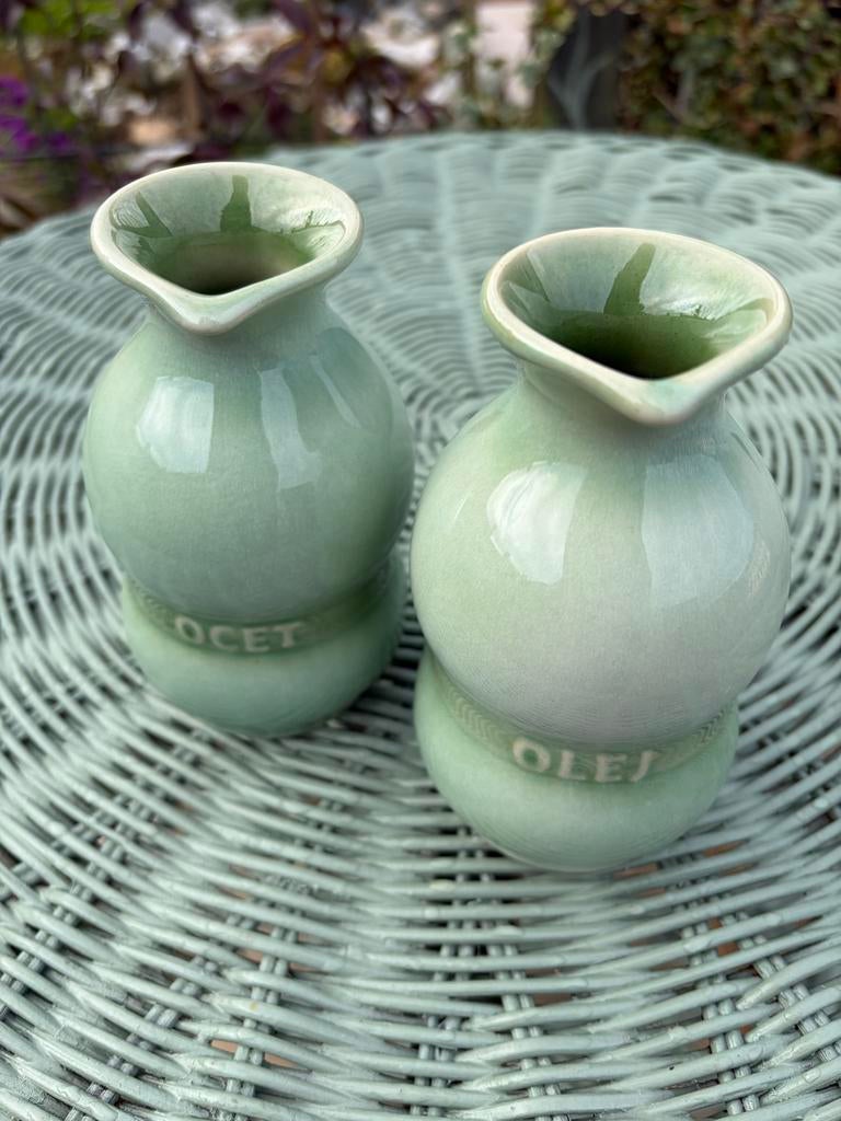 Art Deco Olie & Azijn Karafjes - Ditmar Urbach, Antiek en Kunst, Ophalen of Verzenden