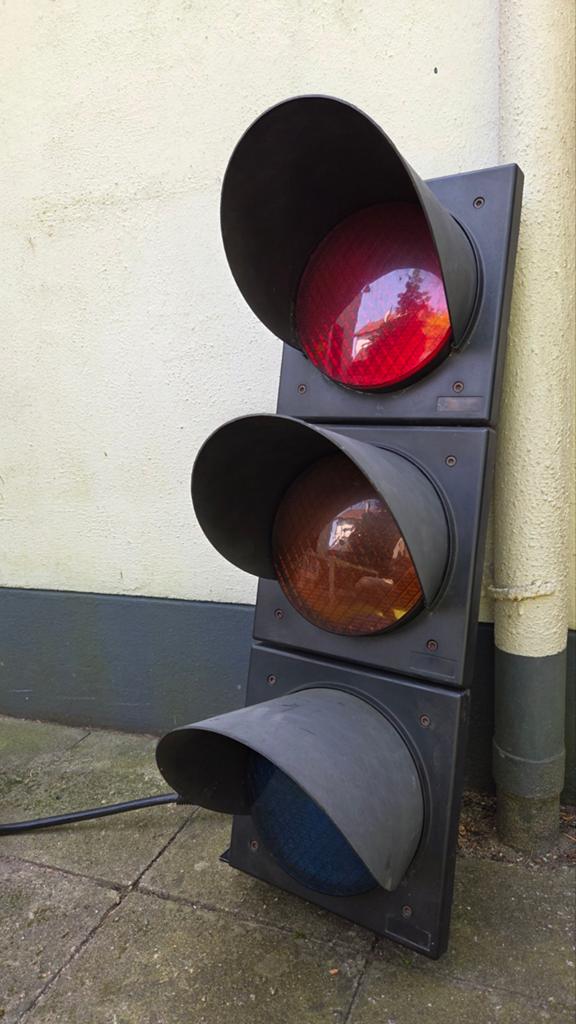 Vintage stoplicht / oud verkeerslicht, Verzamelen, Ophalen of Verzenden, Gebruikt, Auto's