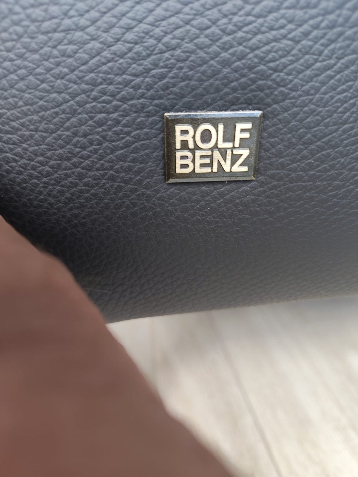 Rolf Benz Zwarte Leren Bank - 200 cm, Huis en Inrichting, Banken | Bankstellen, Ophalen, Gebruikt, Minder dan 75 cm, Driepersoons