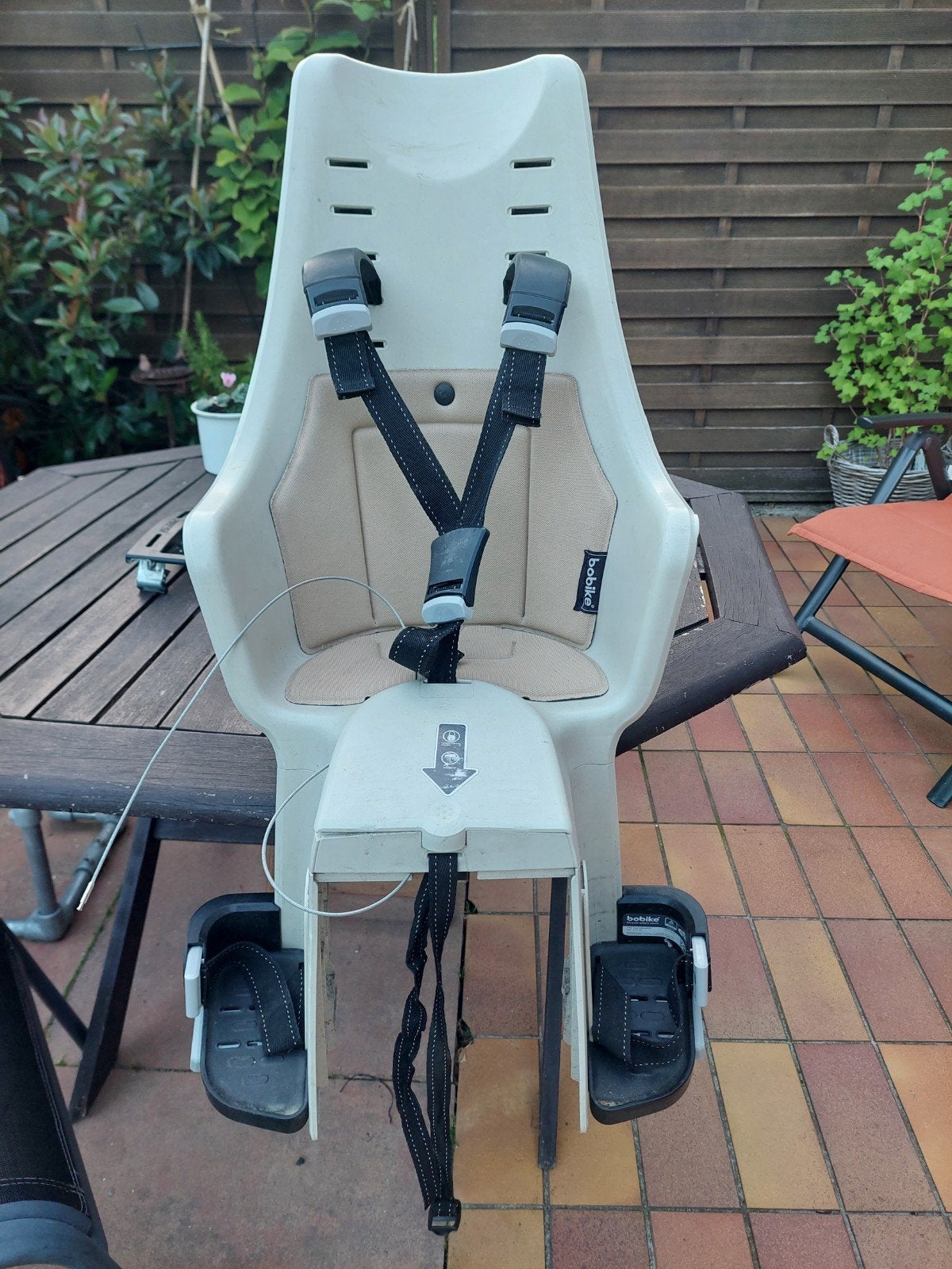 Bobike Exclusive Maxi Achterzitje, Fietsen en Brommers, Fietsaccessoires | Fietsstoeltjes, Ophalen of Verzenden, Gebruikt, Voetsteuntjes
