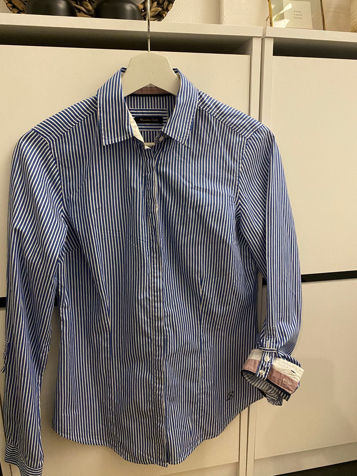 Massimo Dutti blouse S, Kleding | Dames, Blouses en Tunieken, Zo goed als nieuw, Maat 36 (S), Blauw, Ophalen of Verzenden