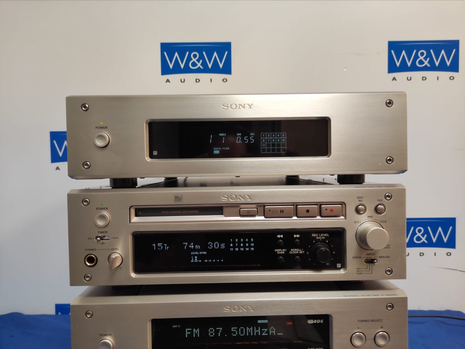 Complete Sony ES-set: Versterker, Tuner, MiniDisc, CD-speler, Audio, Tv en Foto, Stereo-sets, Gebruikt, ., ., Sony