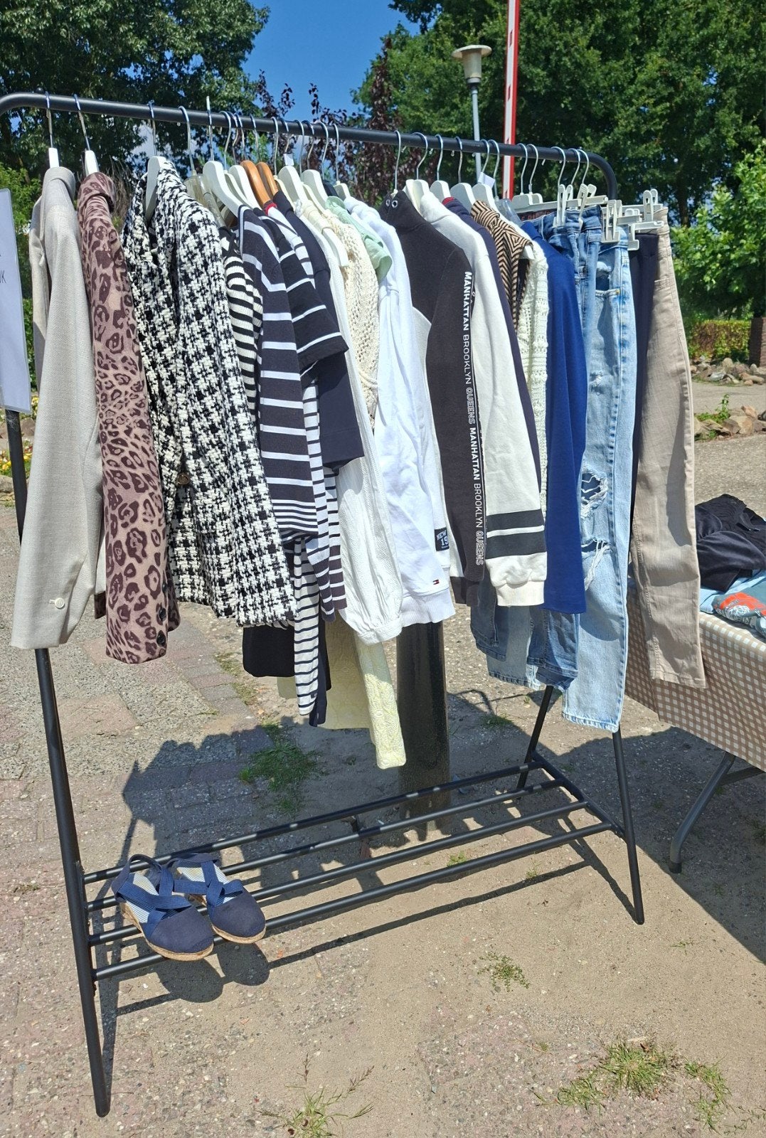 Zwart metalen kledingrek, Kleding | Dames, Kledingrekken, Ophalen of Verzenden
