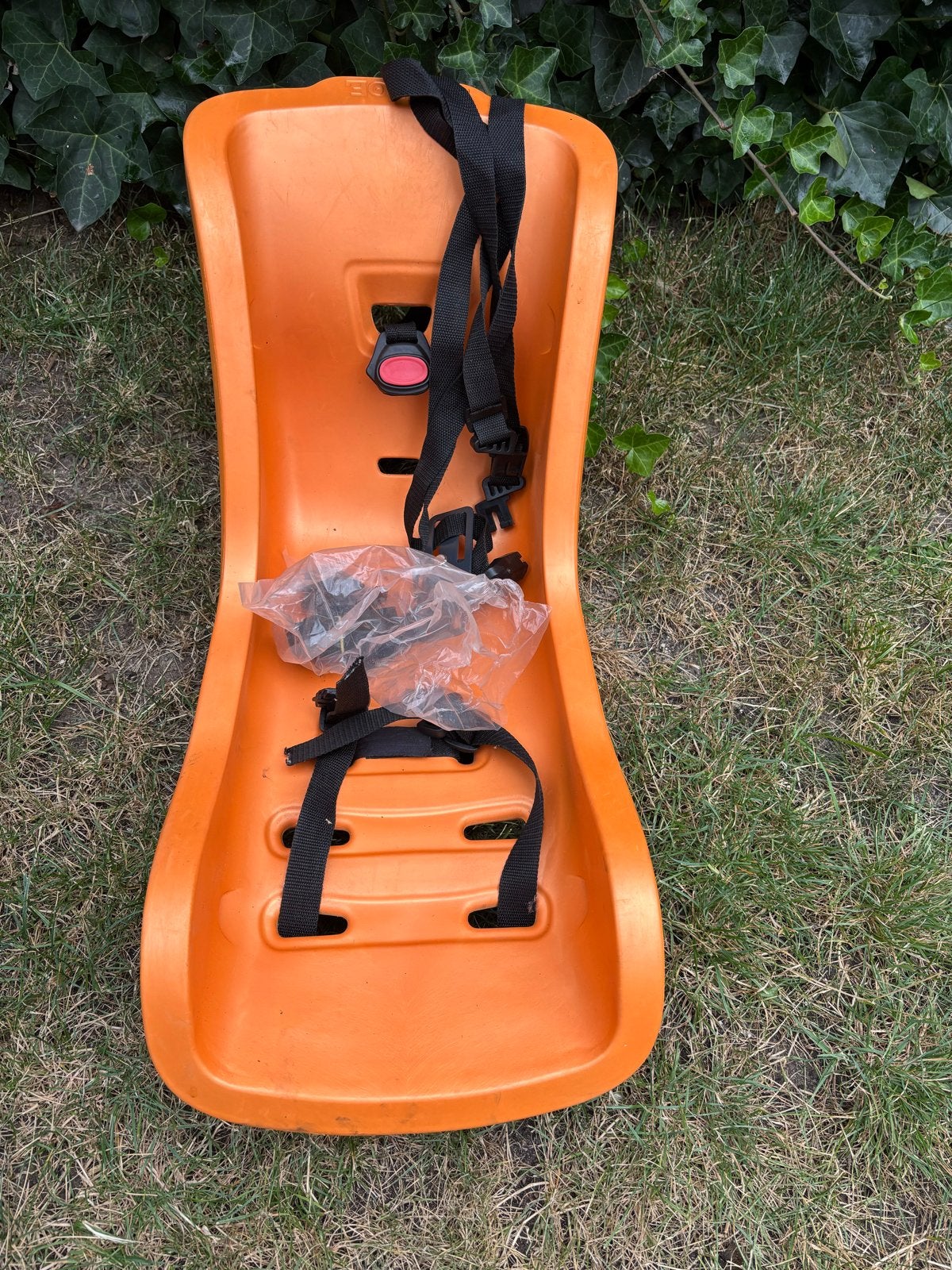 Oranje bakfiets kinderzitje met gordel - merk babboe, Ophalen, Gebruikt, Kunststof