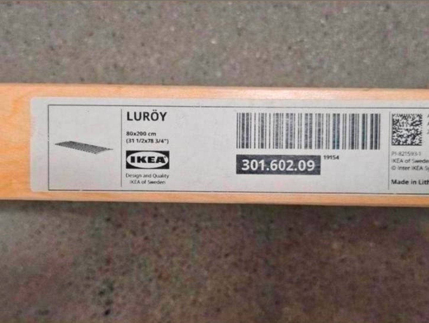 IKEA Lüroy 80x200 lattenbodem NIEUW, Ophalen, Eenpersoons, Nieuw, 80 cm