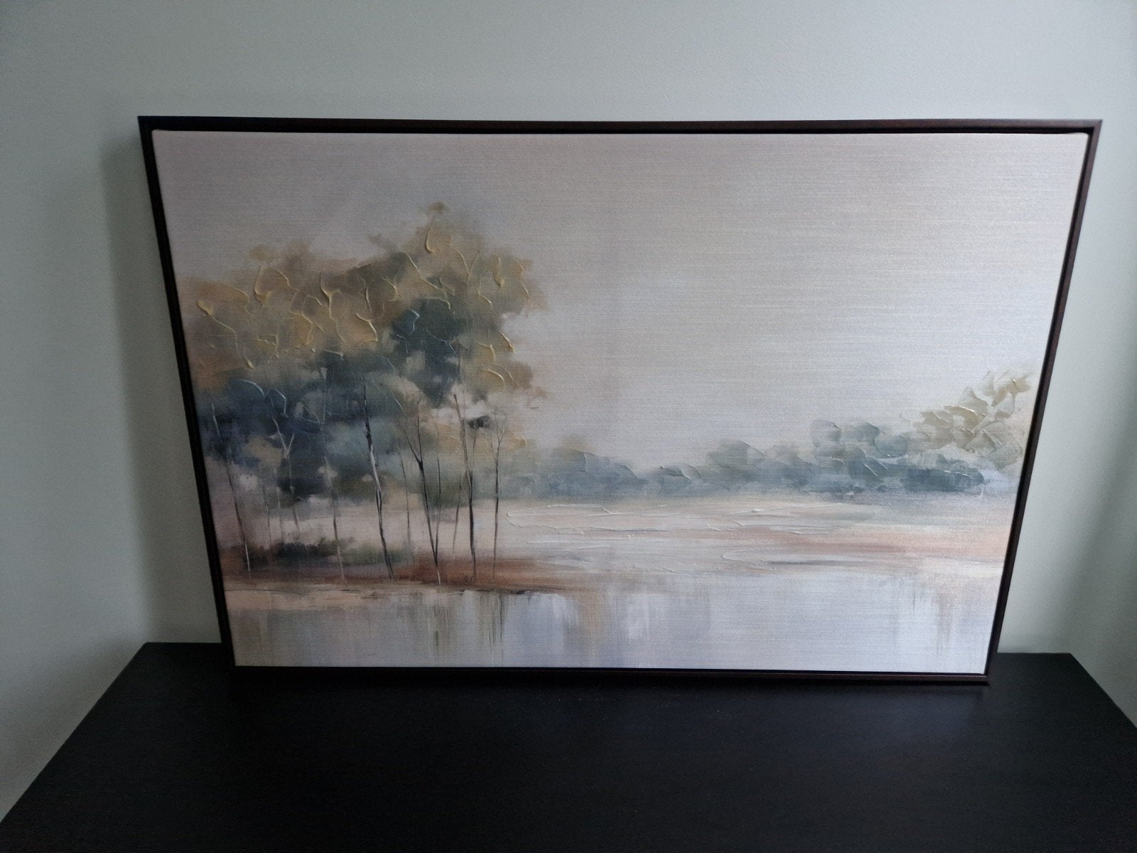 Schilderij Landschap met Bomen en Water, Antiek en Kunst, Ophalen