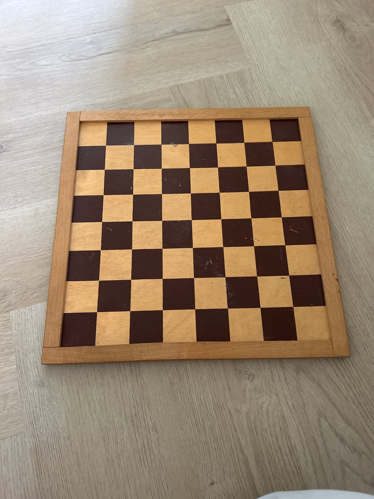 Vintage houten schaakbord/dambord - Klassiek design, Ophalen of Verzenden, Gebruikt