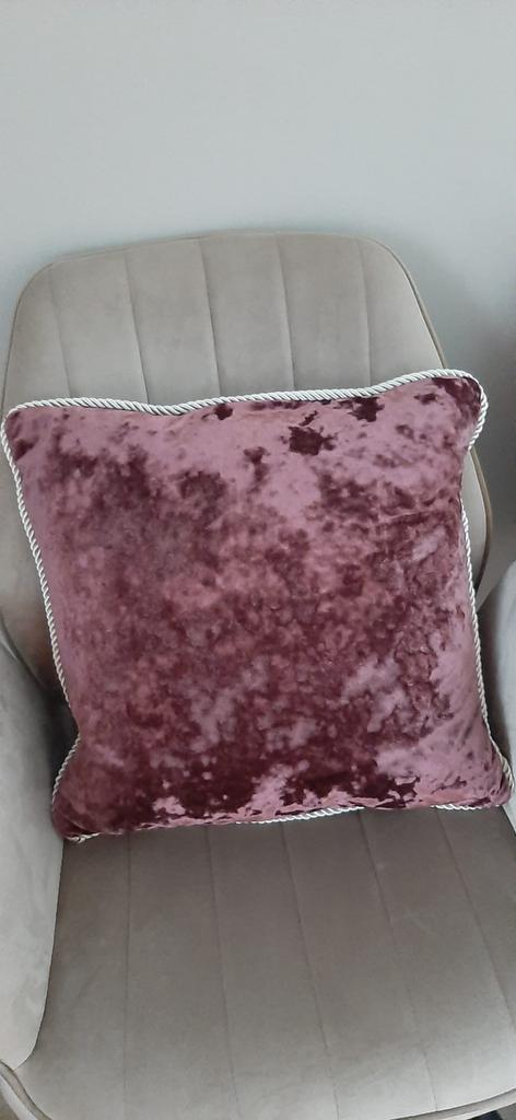 Nieuwe Bordeaux Fluweel Kussens - 4 stuks., Ophalen of Verzenden, Nieuw, Rood