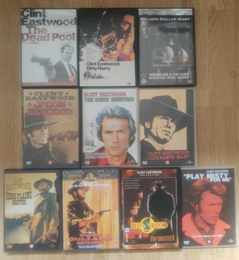 Collectie Partij 10x CLINT EASTWOOD DVD's, Engels, Vanaf 16 jaar, Nederlands, Ophalen of Verzenden