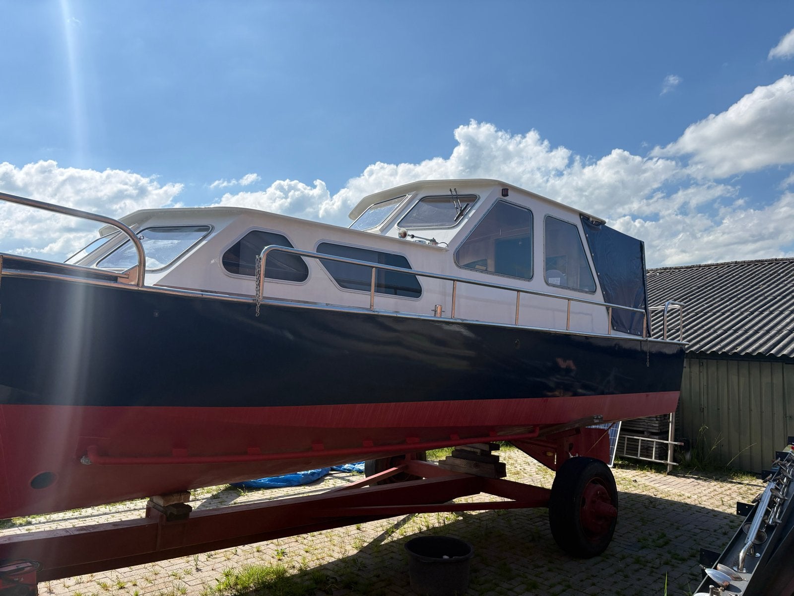 Stalen Motorjacht/Kruiser - Perfect voor lange tochten, Watersport en Boten, Ophalen of Verzenden, Gebruikt, Motor en Techniek